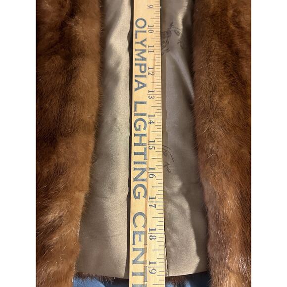 Vintage Fredrick & Nelson Fur Salon Woman's Mink Shawl Silk Lined with Pockets L - Picture 4 of 15